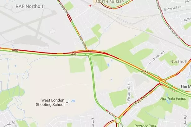 A40 motorists facing traffic queues from Northolt leading to Acton due to broken down lorry