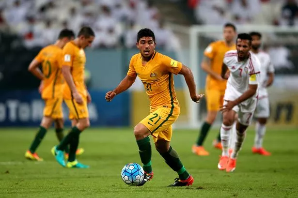 QPR man Massimo Luongo starts for Australia against Germany in the Confederations Cup